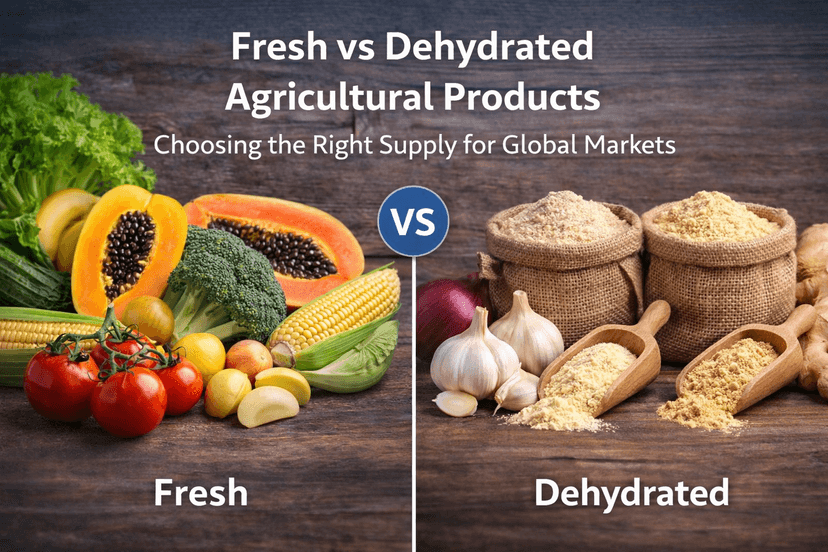Fresh vs Dehydrated Agricultural Products for Global Markets