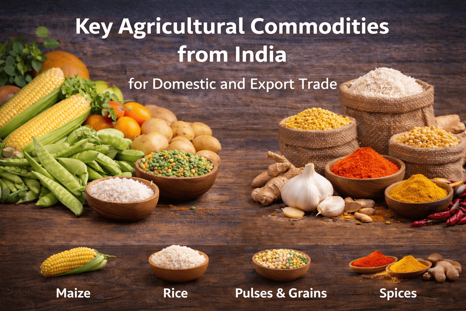 Key Agricultural Commodities from India for Domestic and Export Trade